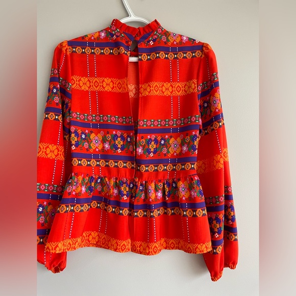 Red open back blouse  by topshop - Picture 2 of 2